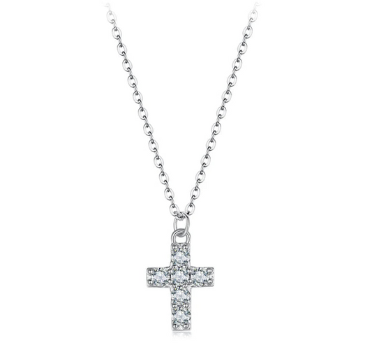 Weis Gold Steinchen Kette