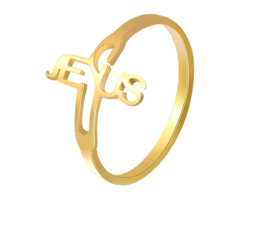 Eleganter Jesus Kreuz Ring