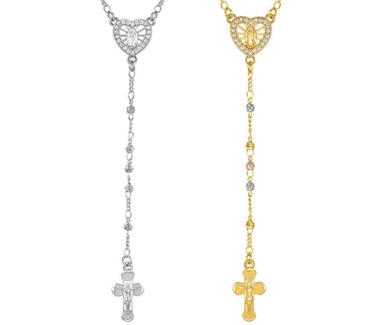 Eleganter Rosenkranz Silber & Gold